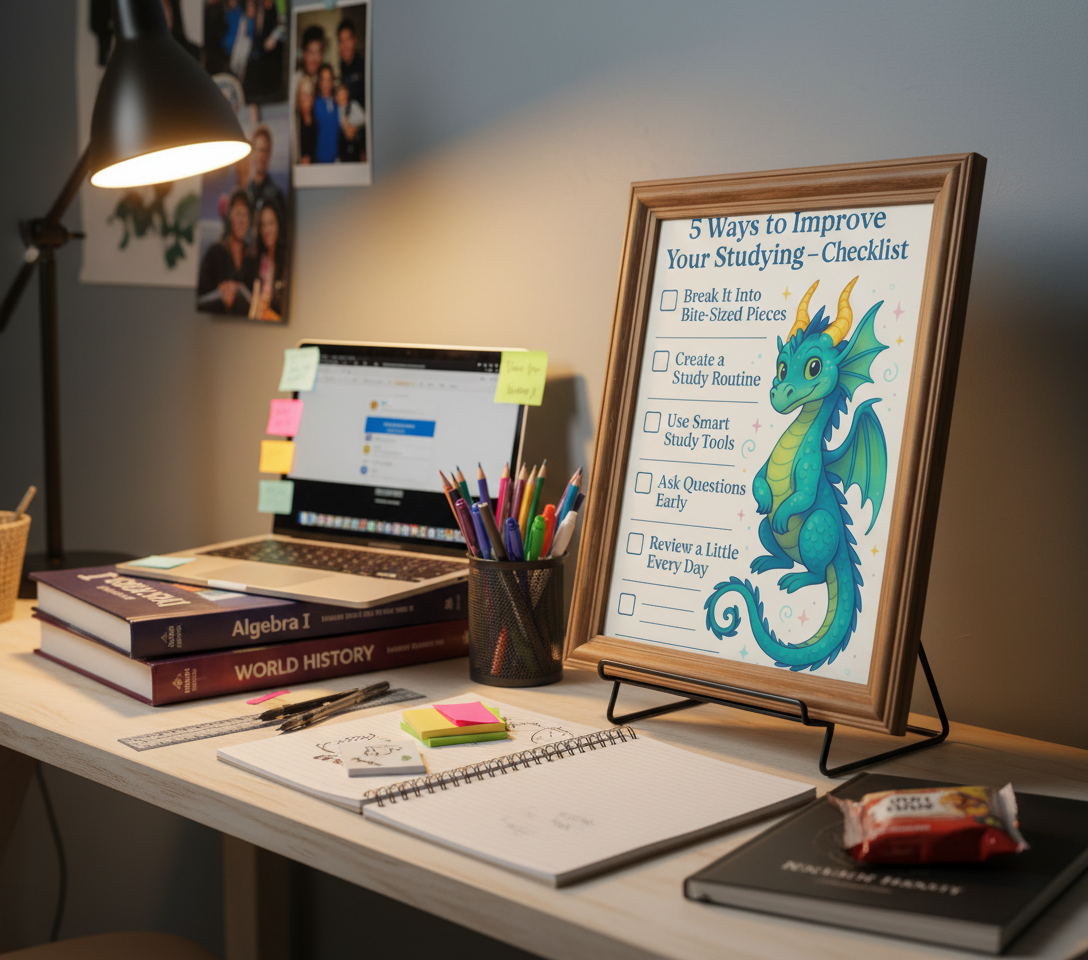 5 Ways to Improve Your Studying – Dragon Hybrid Checklist Wall Art