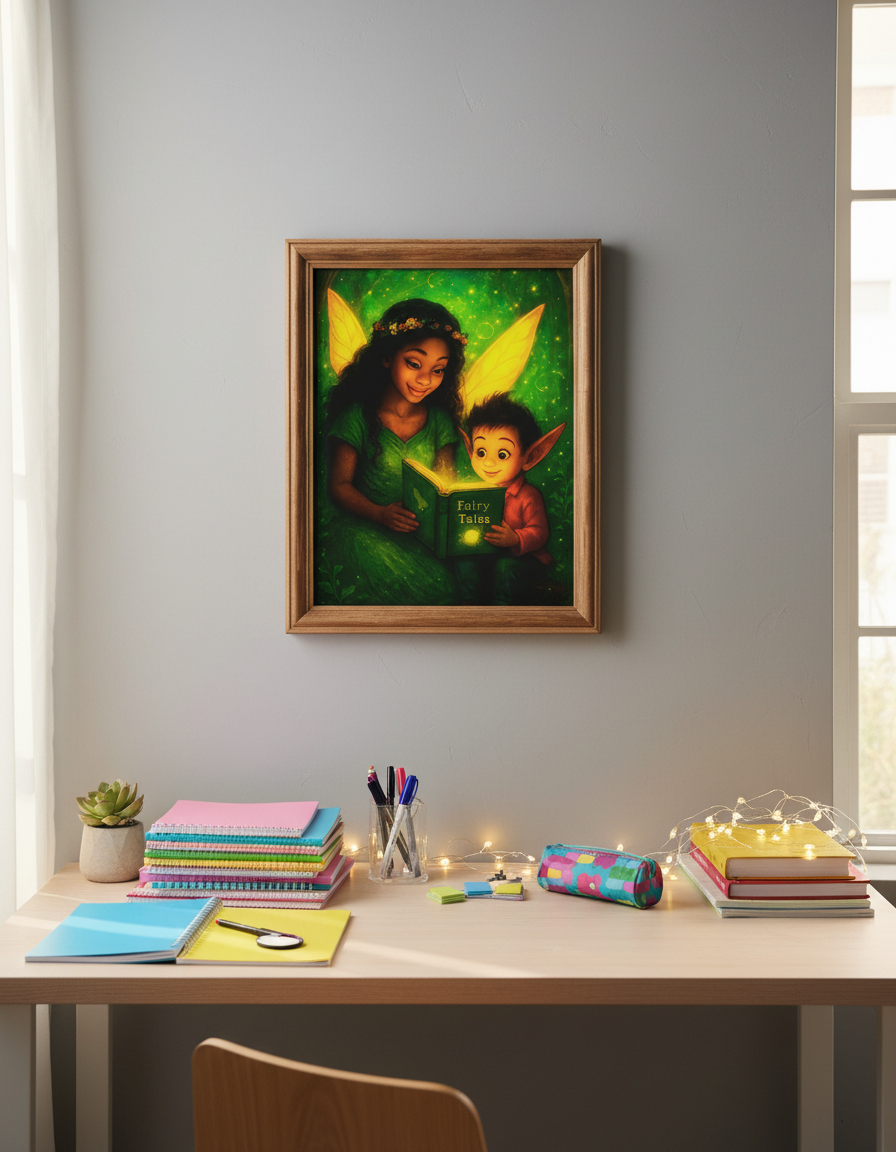 Whispers Beneath the Lantern Trees – Fantasy Wall Art