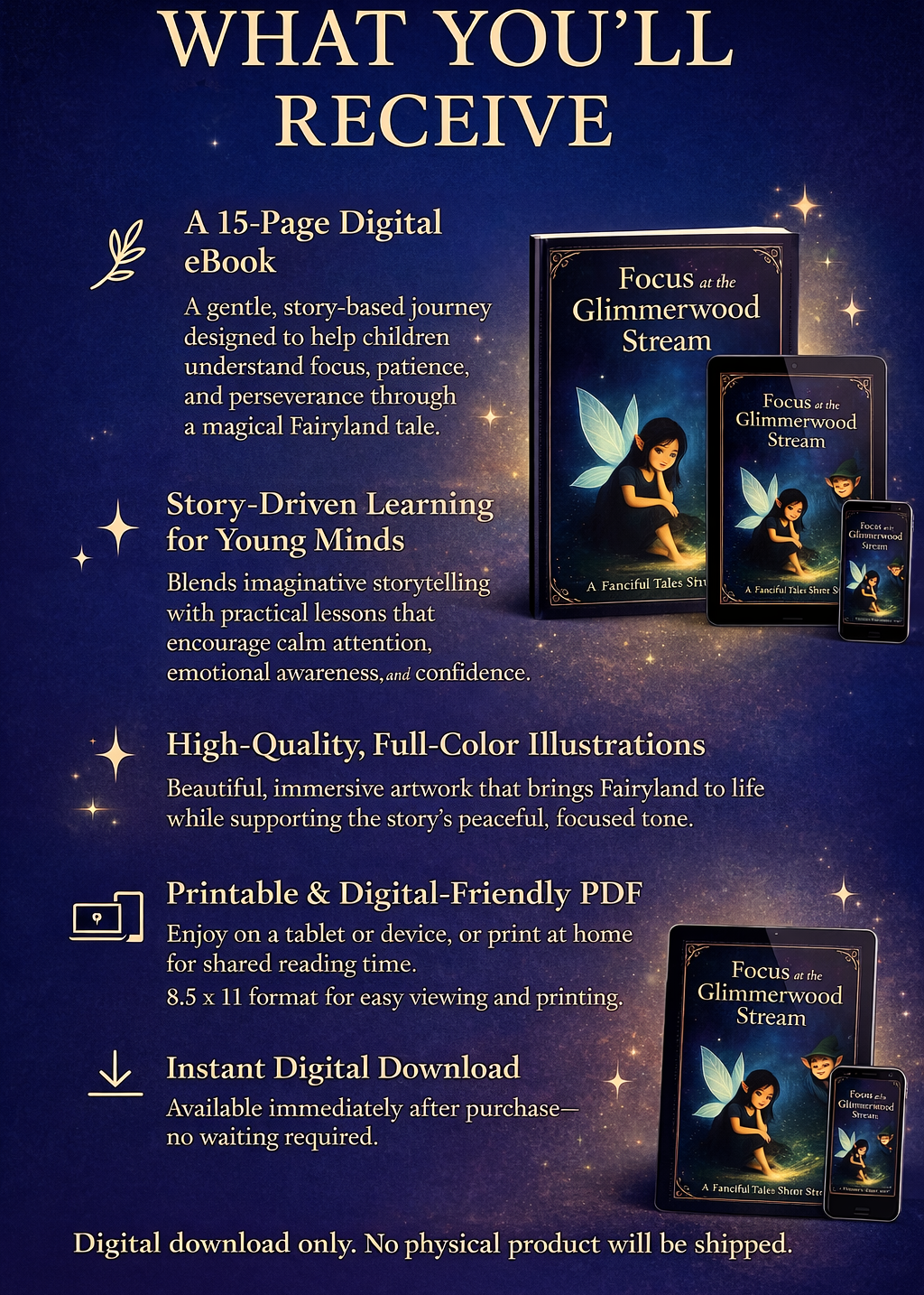 Focus at Glimmerwood Stream — A Fanciful Tales Encouragement eBook