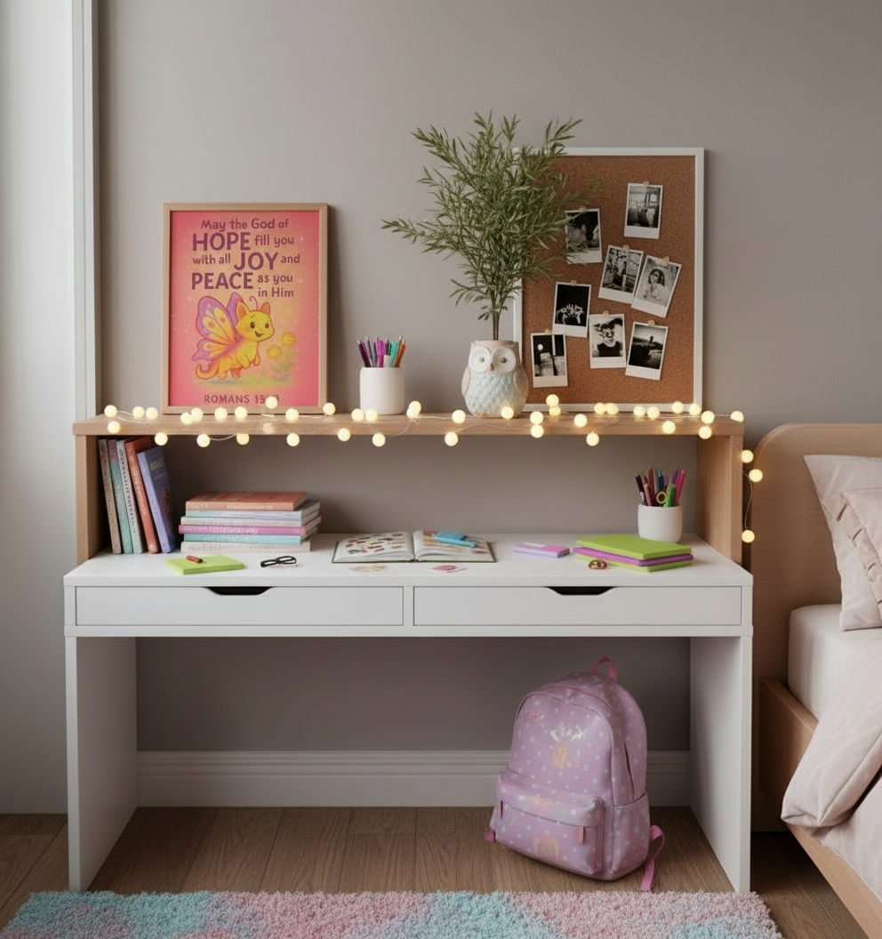 Romans 15:13 Butterfly-Kitten Dragon Wall Art (8x10) – Joy and Peace – Christian Kids Decor