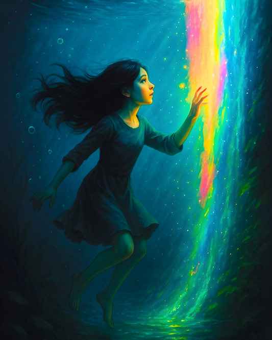 “Beneath Murky Waters – Fantasy Adventure Wall Art”