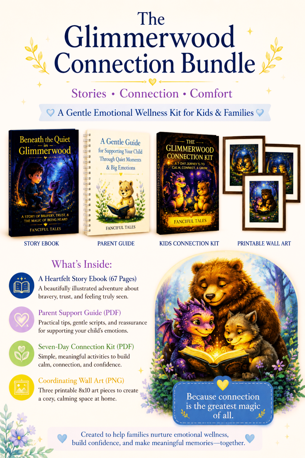 The Glimmerwood Connection Bundle | A Gentle Emotional Wellness Kit for Kids & Families