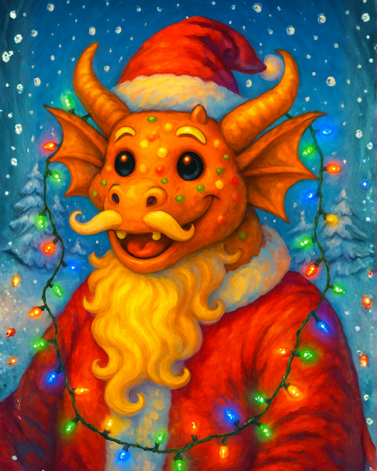 Christmas Reindeer Dragon Digital Download