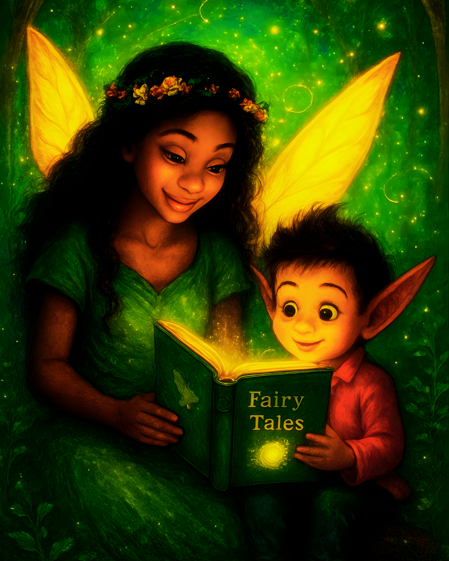 Whispers Beneath the Lantern Trees – Fantasy Wall Art