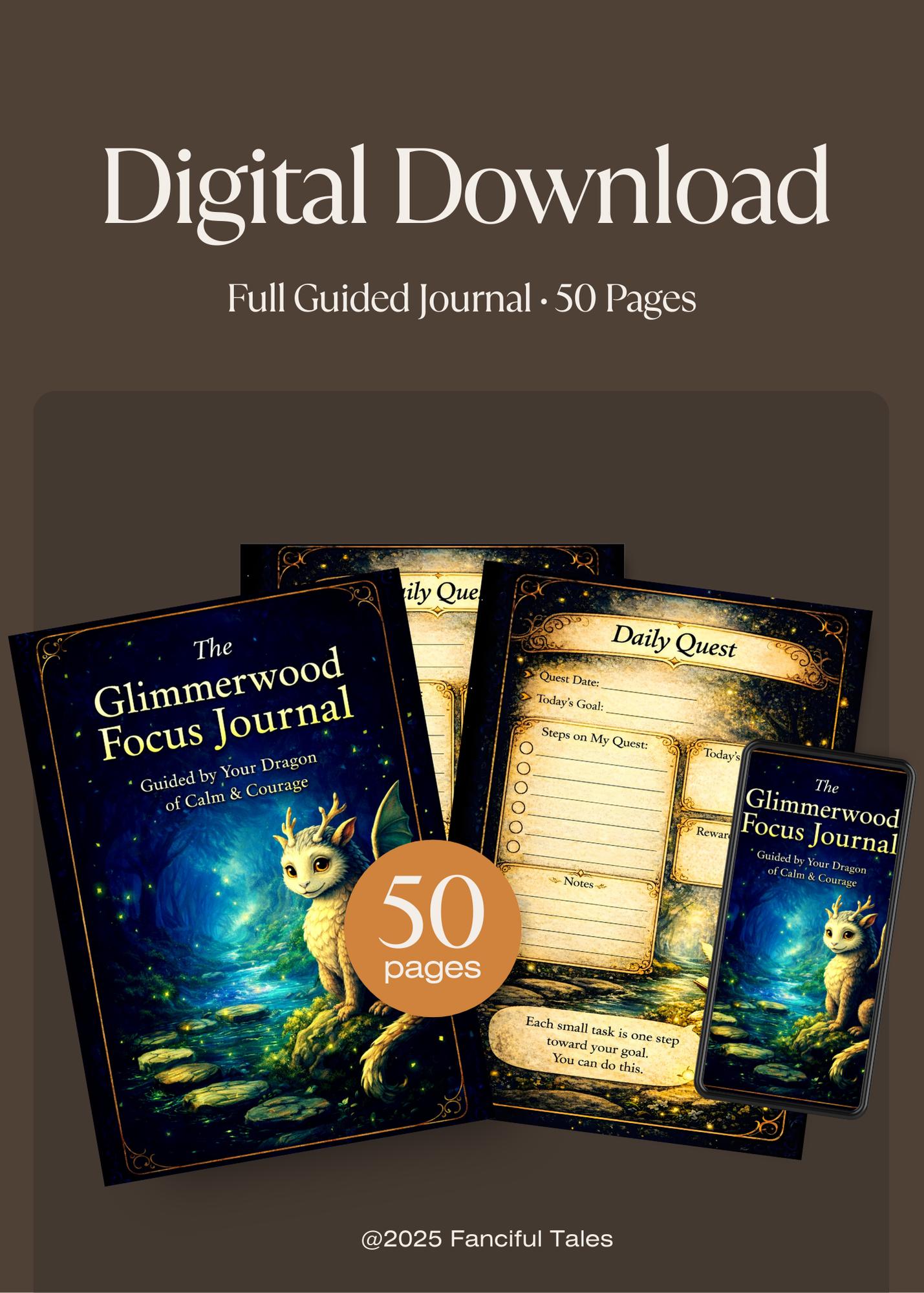 The Glimmerwood Focus Journal – A Guided Focus & Confidence Journal for Kids