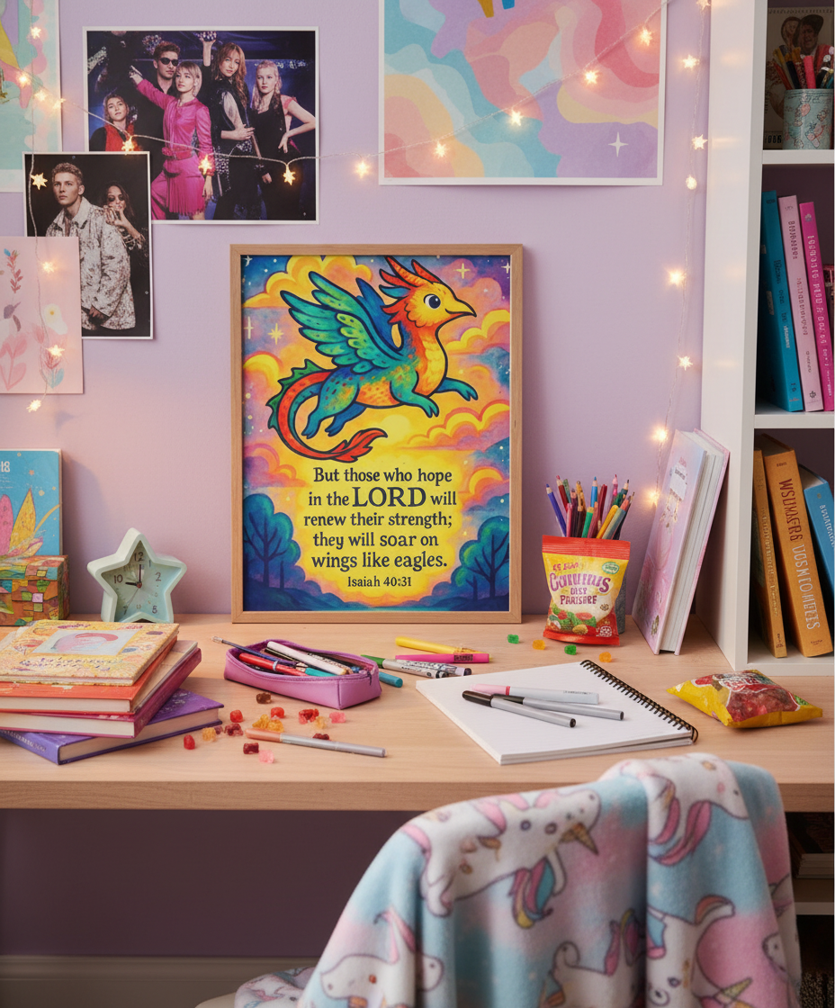 Those Who Hope in the Lord | Isaiah 40:31 Eagle-Dragon Wall Art