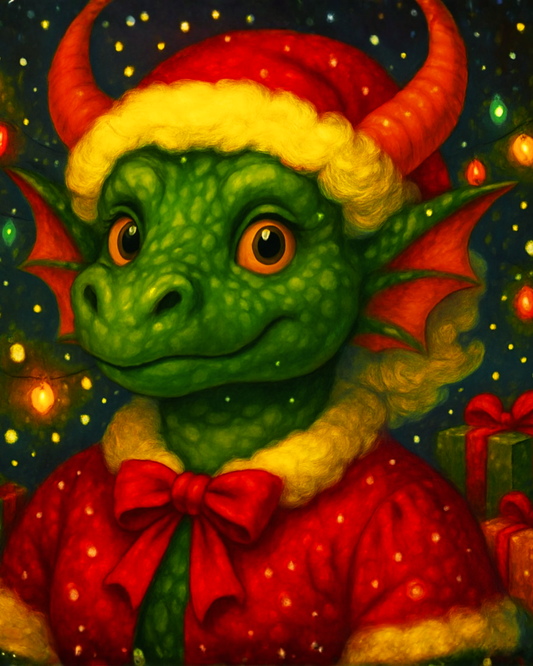 Mrs. Dragon Claus Wall Art