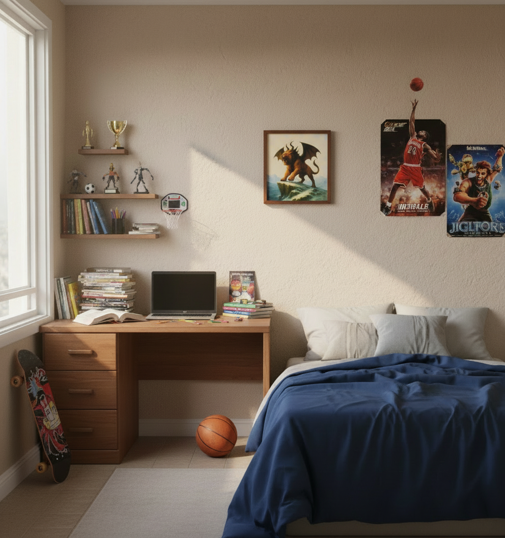 Sabertooth Dragon Wall Art – Frozen Fantasy Adventure Print